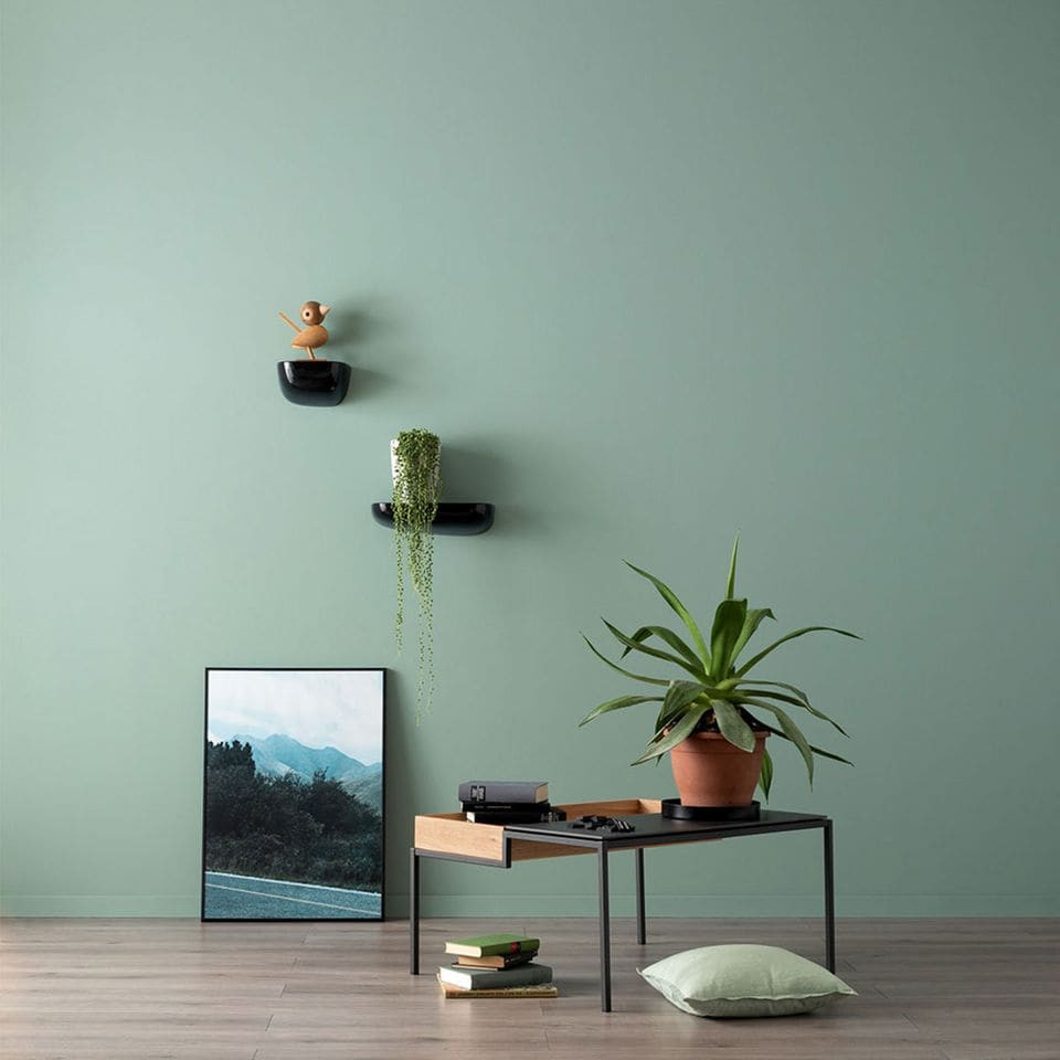 Trendfarbe Grün: Wandfarben, Wohnideen &amp; Mehr - [Living At Home] inside Wohnzimmer Wand Grün